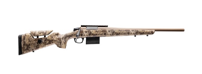 CVA CR4058 Cascade Varmint Hunter 25 Creedmoor 10+1 20″ Flat Dark Earth Cerakote Threaded Barrel & Receiver w/Picatinny Rail, Krytek Highlander Adj Comb & LOP Synthetic Stock