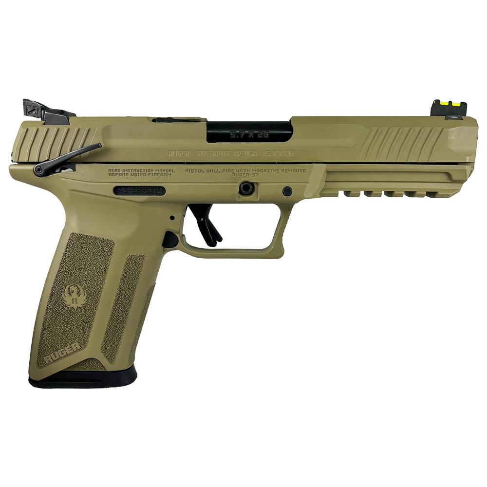 Ruger 57 Handgun 5.7x28mm 20rd Magazine 4.94″ Barrel FDE