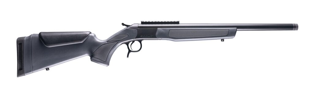 CVA CR4449 Scout  25 Creedmoor 1rd 16.50″ Matte Blued Threaded Barrel & Receiver w/DuraSight Rail, Stealth Gray Synthetic Stock