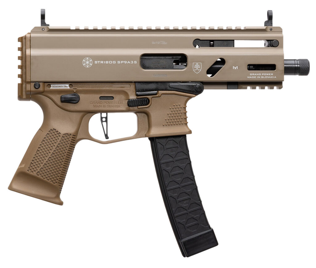 Grand Power 197892004787 Stribog SP9A35S 9mm Luger 30+1 8″ Flat Dark Earth