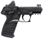 Kel-Tec P17BBLKOPTIC P17  Compact Frame 22 LR 16+1 3.80" Black Steel Barrel, Black Serrated Steel Slide, Black Polymer Frame w/Picatinny Rail, Textured Grip, Viridian RFX-11 Green Dot, Ambidextrous