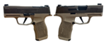 SIG SAUER P365X TWO TONE TAN 9MM PSTL 3.1" BBL 2-12RD MAGS, OPTC PLTE COVER