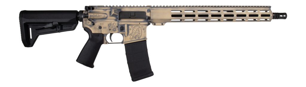 Shark Coast Tactical 300-097-1000-02 Hold Fast 5.56 NATO 30+1 16″ Black Melonite Threaded Barrel, Aluminum Receiver w/Picatinny Rail, M-LOK Handguard, Magpul MOE SL Black Polymer Stock, Magpul MOE Gri