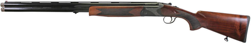 Iver Johnson Arms IJ60012 IJ600  12 Gauge Break Open 3″ 2rd 28″ Over/Under Vent Rib Barrel, Matte Black Chromed w/Engraving Steel Receiver, Fixed Walnut Checkered Wood Stock & Forend