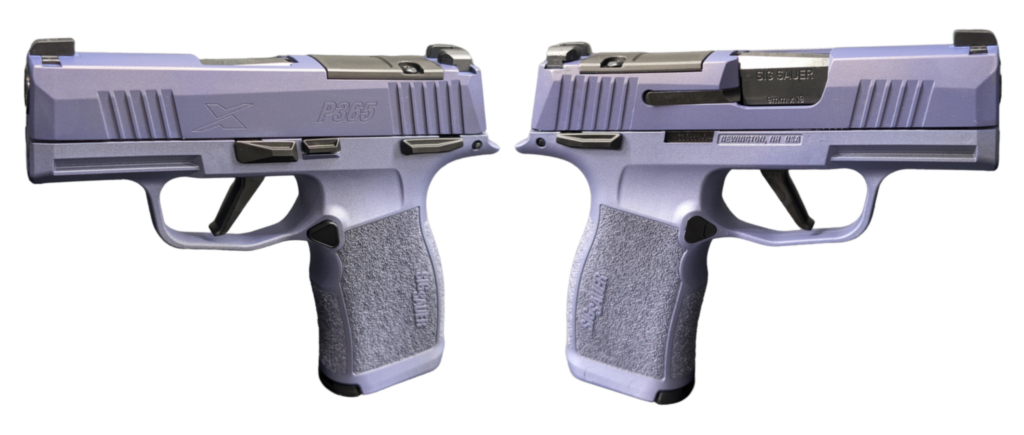 SIG SAUER P365X 2 TONE PURPLE 9MM PSTL 3.10″ 2-12RD OPTIC RDY MANUAL SAFETY