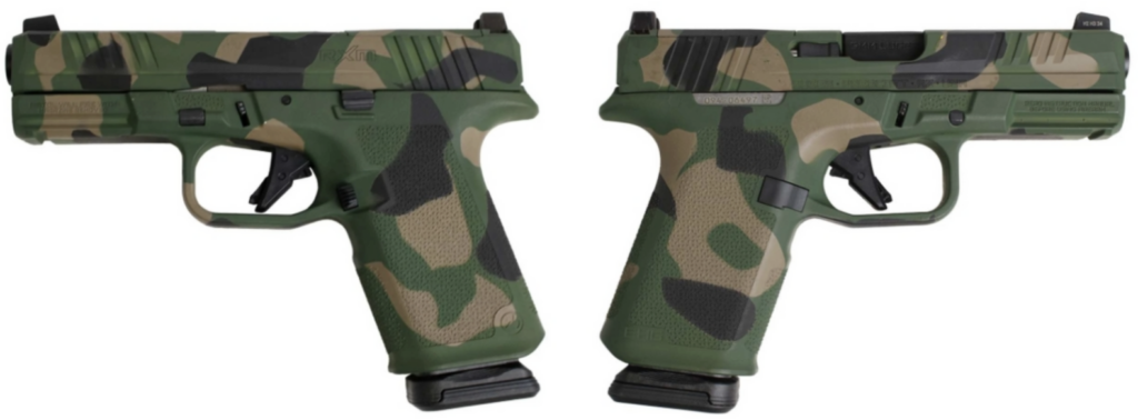 RUGER RXM 9MM PISTOL 4″ BBL M81 CAMO, MAGPUL EHG, O.R. 2-15RD MAGS – ORION EXCLUSIVE
