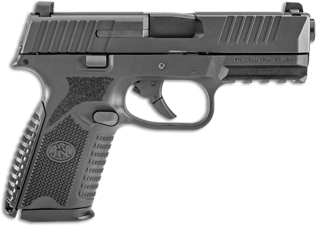 FN 66100464 509 Midsize 9mm Luger 4″ Barrel 10+1, Matte Black Polymer Frame With Mounting Rail, Matte Black Stainless Steel Slide, No Manual Safety