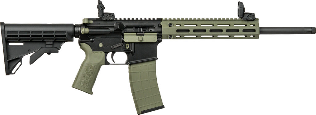 Tippmann Arms A101228 M4 LTE MSR 22 LR 25+1 16″ Black Parkerized Threaded Barrel, OD Green Aluminum Receiver w/Picatinny Rail, M-LOK Handguard, Black Adj CAR15 Polymer Stock, OD Green Gen2 Grip, Right