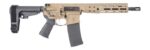 LWRC ICDIP5CK10SBA3ML ICDI 5.56 NATO 30+1 10.50" Threaded Barrel, Flat Dark Earth Receiver w/Picatinny Rail, M-LOK Handguard, Black Polymer SB Tactical SBA3 Brace, Black Polymer Grip, Ambidextrous