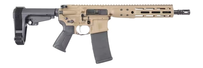 LWRC ICDIP5CK10SBA3ML ICDI 5.56 NATO 30+1 10.50″ Threaded Barrel, Flat Dark Earth Receiver w/Picatinny Rail, M-LOK Handguard, Black Polymer SB Tactical SBA3 Brace, Black Polymer Grip, Ambidextrous