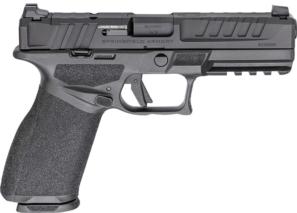 Springfield Armory EC9459BCAU Echelon *CA Compliant Full Size 9mm Luger 10+1 4.50″ Black Melonite Barrel & Steel Optic Ready/Serrated Slide, Black Polymer Frame w/Picatinny Rail, Textured Grip