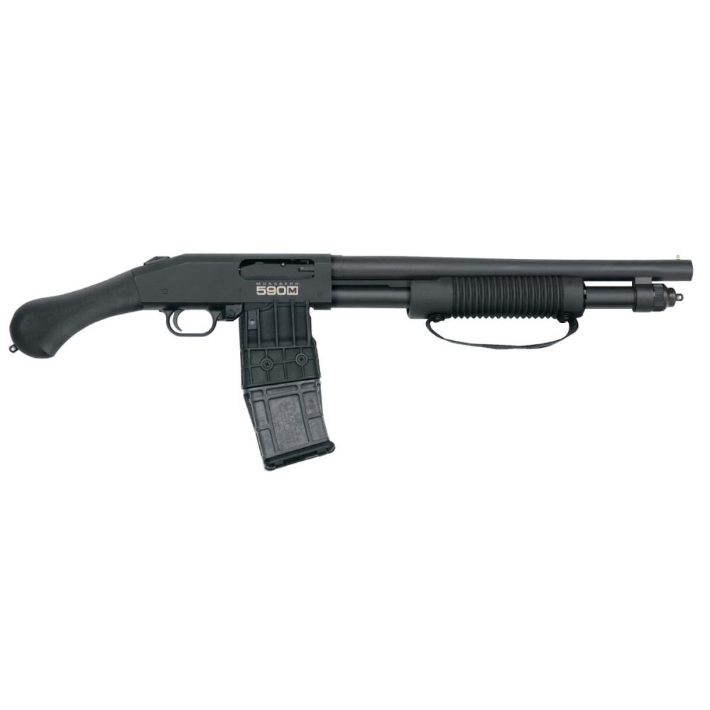 Mossberg 590M Shockwave Mag-Fed Shotgun 12 ga 2.75″ Chamber 10rd Magazine 15″ Barrel Matte Blue