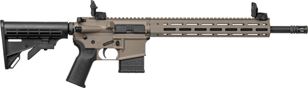 Tippmann Arms A101341 M4-22 Elite 22 LR 10+1 16″ Black Parkerized Threaded Barrel, Flat Dark Earth DuraCote Aluminum Receiver w/Picatinny Rail, M-LOK Handguard, Black Adj CAR15 Polymer Stock, Black Ge