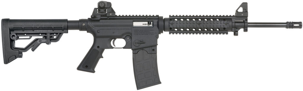 Mossberg 37205 715 Tactical Full Size 22 LR 10+1 16.25″ Matte Blued Steel Barrel, Black Picatinny Rail Receiver, Black A2 Adjustable Synthetic Stock, Black Polymer Grip, Right Hand