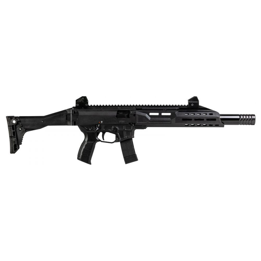 CZ USA Scorpion 3 Plus Carbine Rifle 9mm Luger 20rd Magazines (5) 16″ 1/2×28 Threaded Barrel Black with Folding Stock