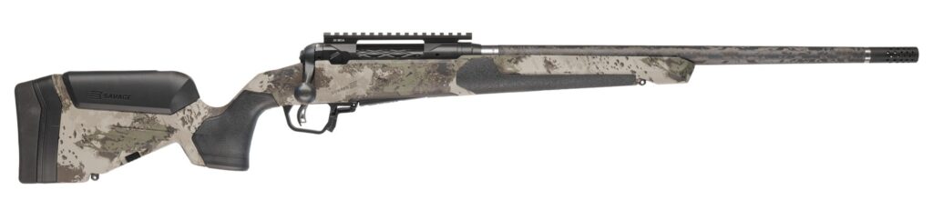 Savage Arms 32714 110 UltraLite Pro Full Size 300 WSM 3+1 20″ Carbon Fiber Barrel, Savage Woodland Camo Accufit V2 Synthetic Stock, Right Hand
