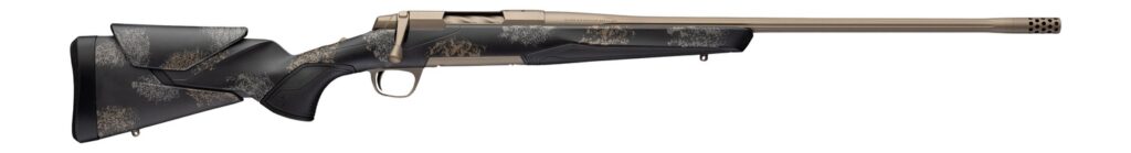 Browning 036142297 X-Bolt 2 Speed HD Full Size 300 PRC 3+1 26″ Smoked Bronze Cerakote Fluted Threaded Barrel, Smoked Bronze Cerakote Steel Drilled & Tapped Receiver, Bronze/Gray Camo w/Black Overmold
