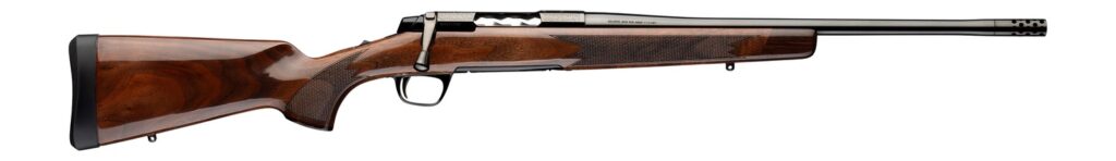 Browning 036145298 X-Bolt 2 Medallion SPR 7 PRC 3+1 20″ Gloss Blued Threaded Barrel & Steel Drilled & Tapped Receiver, Black Walnut Fixed Stock, Right Hand