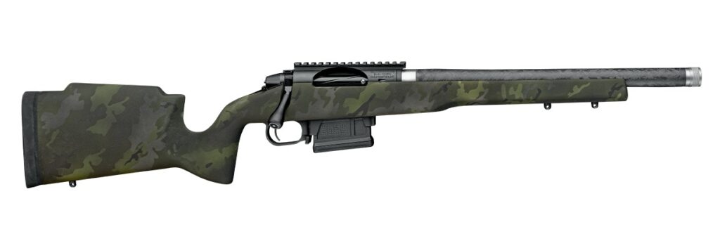 Proof Research 151341 Elevation MTR 6.5 Creedmoor 4+1 18″ Carbon Fiber Match Grade Threaded Barrel, Black Receiver w/Picatinny Rail, Midnight Camo Proof Fixed Carbon Fiber Stock, Right Hand