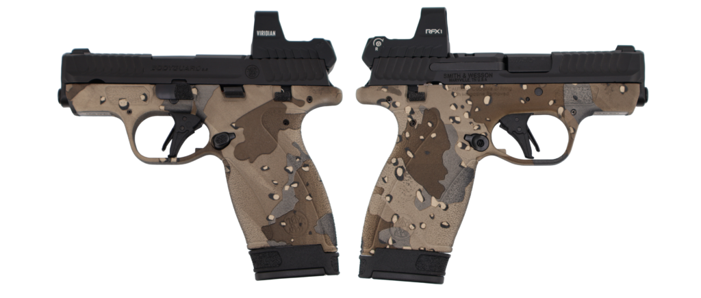 SMITH & WESSON BODYGUARD 2.0 CHOCOLATE CHIP M.S. W/ RFX1 OPTIC 380ACP PISTOL 2.75″ 1-10RD 1-12RD
