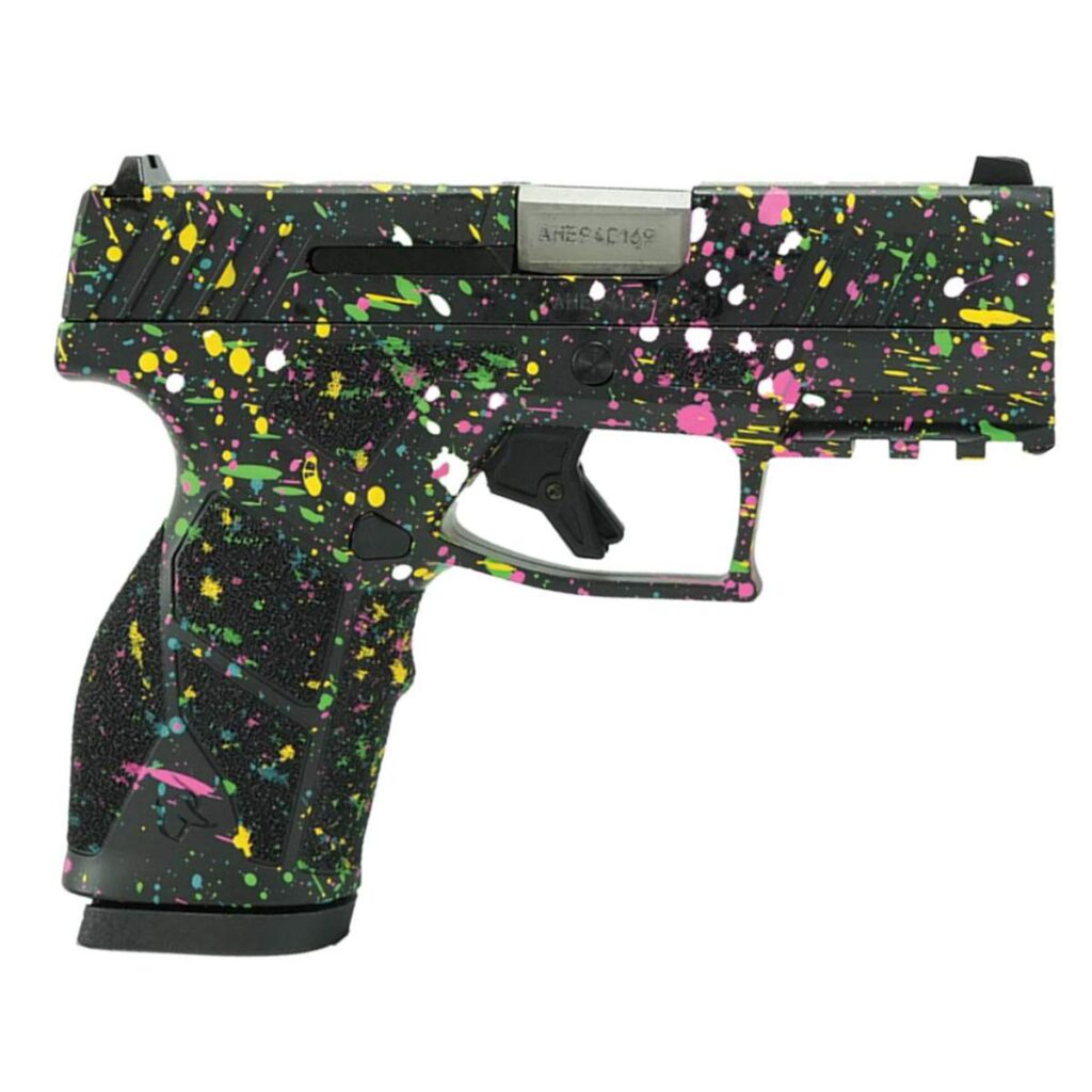 Taurus GX2 “Multi-Color Paint Splatter” Handgun 9mm Luger 13rd Magazines (2) 3.38″ Barrel Custom Frame/Slide