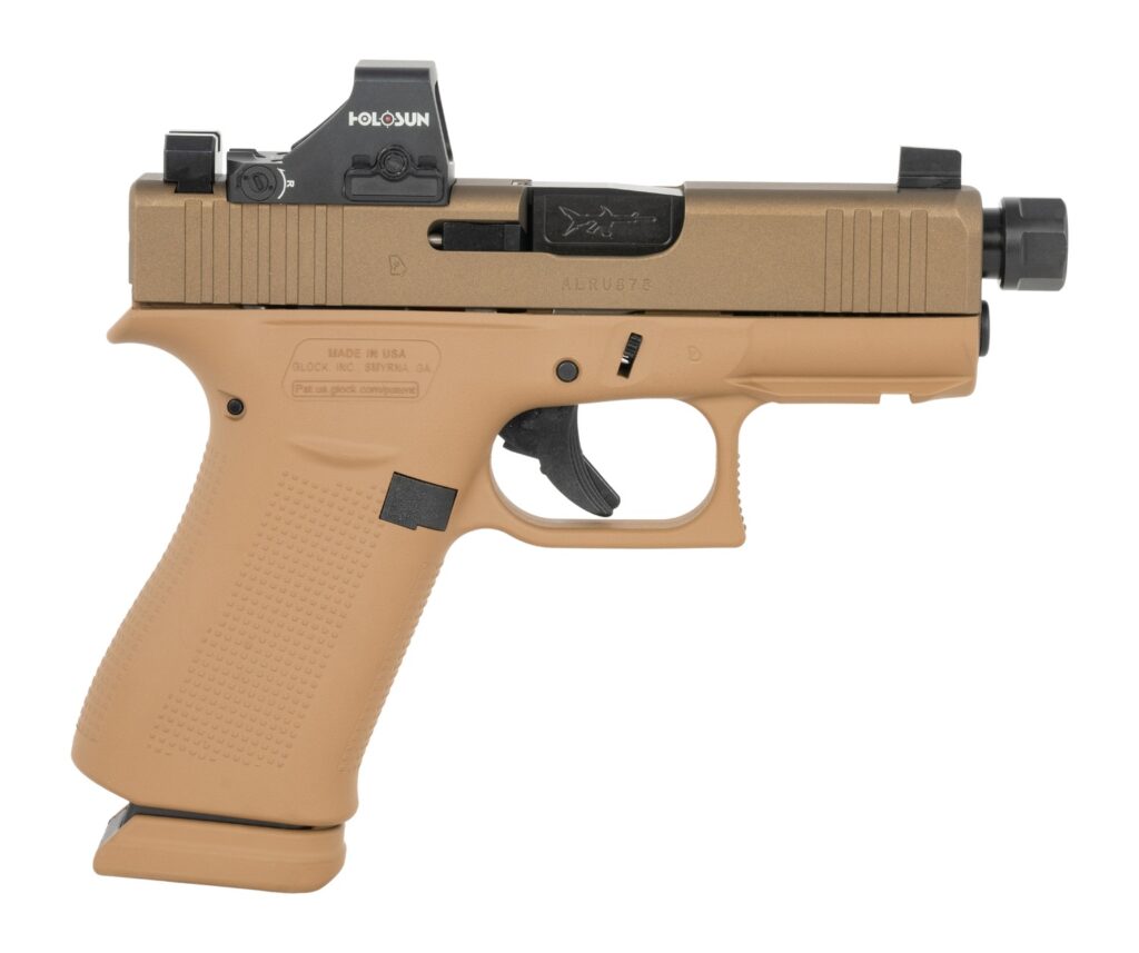 Glock UX4350204NR15ORNINO2 G43X 9mm Luger 15+1 3.41″ Steel Serrated Slide Ambidextrous