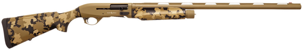 Silver Eagle Arms A21228OS1 Alpha 2  12 Gauge 3″ 4+1 28″ Flat Dark Earth Cerakote Chrome Lined Vent Rib Barrel & Steel Receiver, Old School Camo Synthetic Fixed Stock