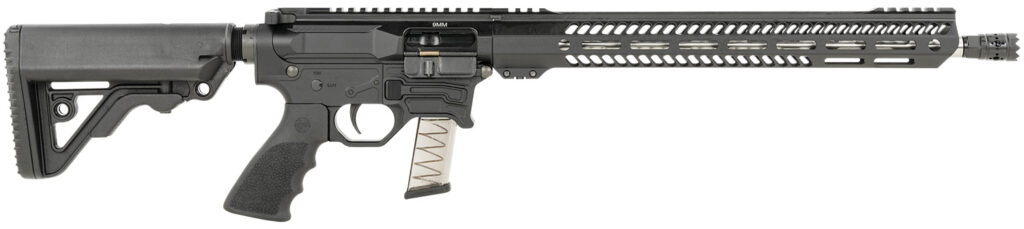 Rock River Arms BT91700V1 LAR-BT9G R9 Competition 9mm Luger 16″ Stainless, Black, RRA NSP-2 Stock & Hogue Grip