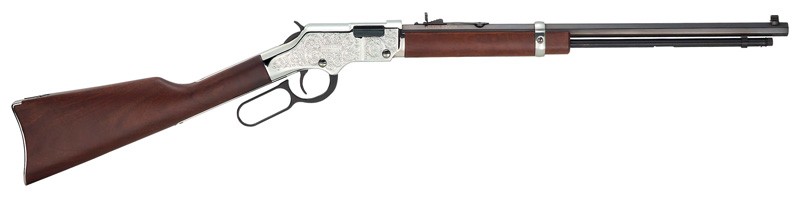 HENRY H4 SILVER EAGLE 22WMR – 20.5″ OCTAGON WALNUT ENGRAVED