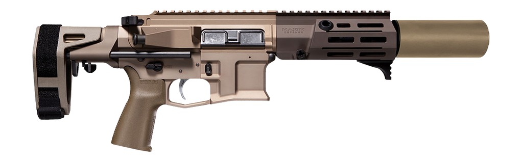 Maxim Defense MXM47845 PDX SD 300 Blackout 20+1 5.50″ Arid Brown Integrated Suppressor Barrel, Arid Brown Aluminum Receiver w/Picatinny Rail, M-Slot Handguard,Arid Brown Polymer Maxim CQB Brace, Polym