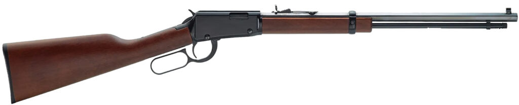 Henry H001TM Lever Frontier 22 WMR Caliber with 12+1 Capacity, 20″ Octagon Barrel, Black Metal Finish & American Walnut Stock Right Hand (Full Size)