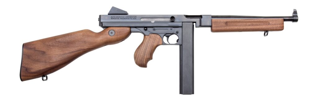 Thompson M1SB M1 Carbine M1SB SBR 45 ACP 30+1 10.50″ Blue Steel Barrel & Receiver, Walnut Horizontal Forend, Fixed American Walnut Stock & Grip