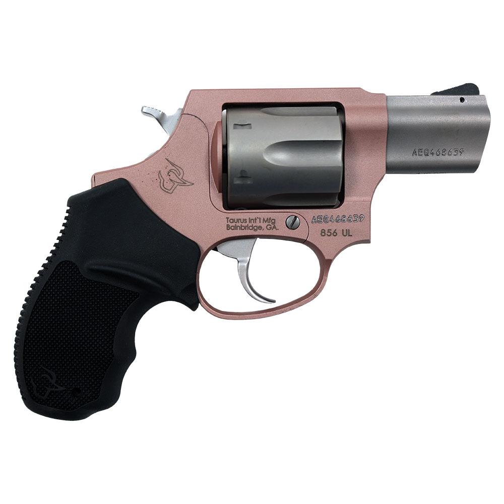 Taurus 856 Ultra Light Handgun .38 Spl 6rd Capacity 2″ Barrel Rose Gold and Stainless Steel