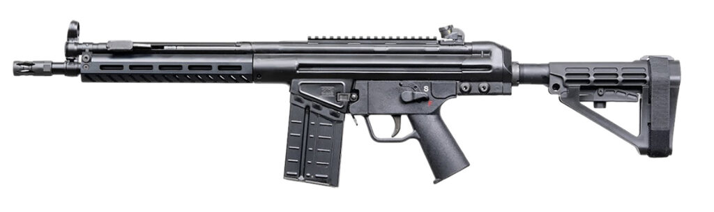 PTR K3PBR3080101 K3P BR 7.62x51mm/308 Win 20+1 12.50″ Black Threaded Barrel, Black Powdercoat Aluminum Receiver w/Picatinny Rail, M-LOK Handguard, Black Polymer SBA4 Brace, Black Polymer Grip