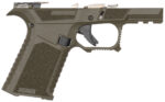 Sct Manufacturing 0226020000IB Sub Compact  Compatible w/ Glock 43X/48 OD Green Polymer Frame Aggressive Texture Grip