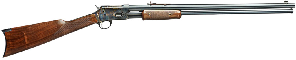 Davide Pedersoli 010V935045 Silver Spur  45 Colt (Long Colt) 3+1 24″ Blued Barrel, Color Case Hardened Receiver, Walnut Fixed Stock
