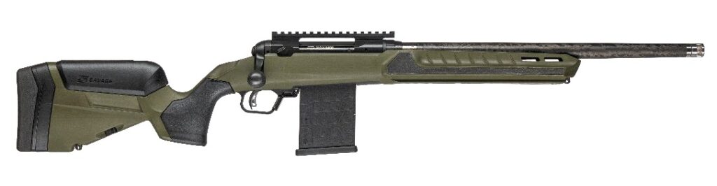 Savage Arms 32661 110 UltraLite Predator 6.5 Creedmoor 10+1 18″ Carbon Fiber Barrel, Arca Rail Forend, Hunter Green AccuStock w/AccuFit V2 Synthetic Stock, Right Hand