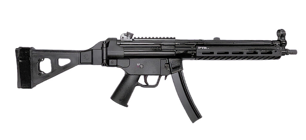 PTR 9LTBR-0090101 9LTBR  9mm Luger 30+1 12.50″ Black Nitride Threaded Barrel, M-LOK Handguard, Black Anodized Aluminum Receiver w/Picatinny Rail, Black Synthetic SB Tactical Brace, Black Polymer Grip