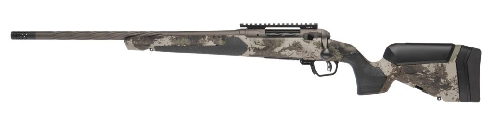 Savage Arms 32588 110 Core Hunter Pro 308 Win 3+1 20″ Spiral Fluted Barrel, Savage Woodland Camo AccuStock w/AccuFit V2 Synthetic Stock, Left Hand