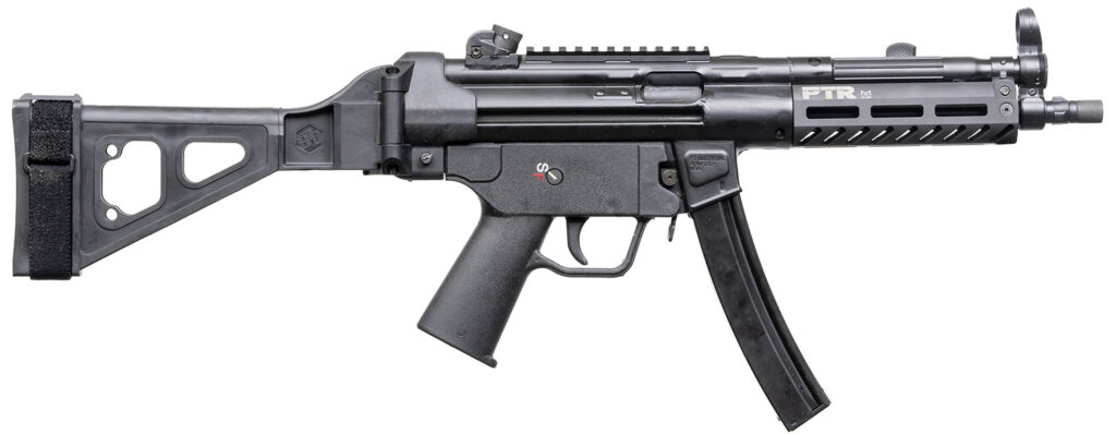 PTR  9CT BR 9mm Luger 30+1 8.86″ Black Nitride 3-Lug Threaded Barrel, M-LOK Handguard, Black Parkerized Aluminum Picatinny Rail Receiver, SB Tactical Brace
