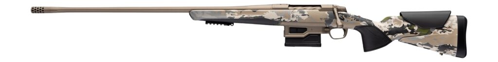 Browning 036127298 X-Bolt 2 Speed LR Full Size 7mm PRC 5+1 26″ Smoked Bronze Cerakote Fluted & Steel Drilled & Tapped Receiver, Picatinny Rail Forend, Ovix Camo w/Black Overmold Adj Comb & LOP Synthet