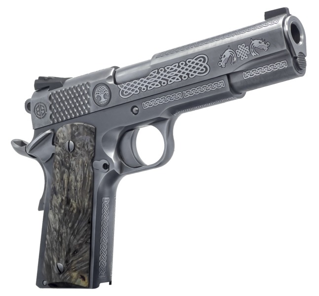 Dickinson LLC DKSN45MPRP Adam 1911 Mesopatamia Full Size 45 ACP 8+1 5″ Stainless Steel Barrel, Serration B Slide, Steel Frame w/Beavertail
