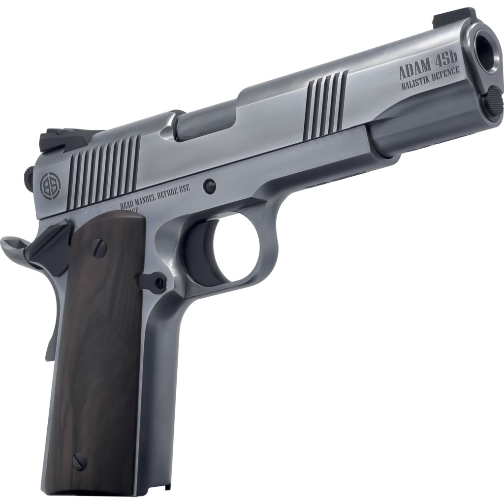 Dickinson LLC DKSN45LB Adam 1911 Lead Full Size 45 ACP 8+1 5″ Stainless Barrel, Steel B Serrations Slide, Steel Frame w/Beavertail