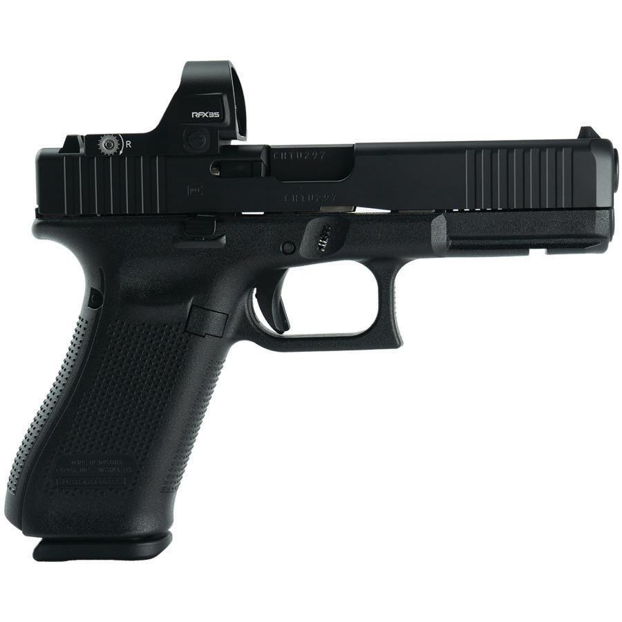 Glock V-Series Model 17 Handgun 9mm Luger 17rd Magazines (3) 4.5″ Barrel Viridian RFX35 Black Cerakote Austria