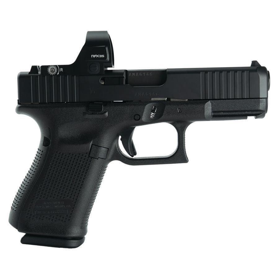 Glock V-Series Model 19 Handgun 9mm Luger 15rd Magazines (3) 4.02″ Barrel Black Viridian RFX35 Green Dot US Made