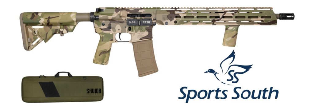 Diamondback DB175AK622 DB15  Sports South Exclusive 5.56 NATO 30+1 16″ Threaded Barrel, Swamp Stalker Camo w/Logo Cerakote Aluminum Receiver w/Picatinny Rail, M-LOK Handguard, B5 Bravo MultiCam Polyme