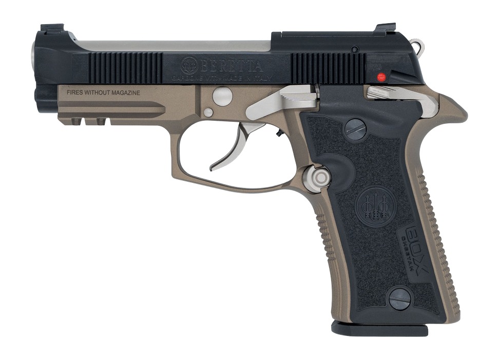 Langdon Tactical Tech 80X32ZCBBN Beretta Cheetah 80X 32 ACP 12+1 3.90″ Inox Steel Barrel, Black Bruniton Carbon Steel Optic Ready/Serrated Slide, Bronze Cerakote Aluminum Frame w/Picatinny Rail, Textu
