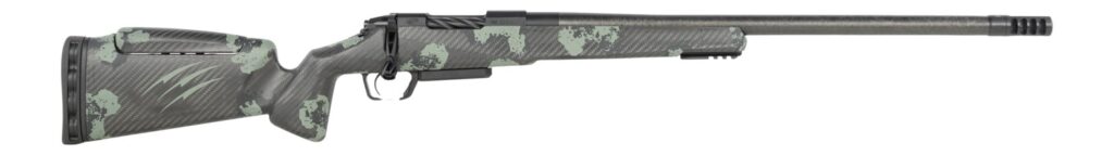 Fierce Firearms RIVSCX22CM22BF Carbon Rival XP 2.0 22 Creedmoor 3+1 22″ Carbon Fiber Match Grade Barrel, Black Cerakote Stainless Steel Drilled & Tapped Receiver, Forest Camo Push Button Adj Cheek Pie