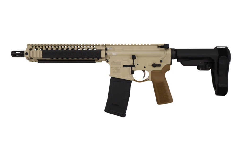 DANIEL DEFENSE MK18 ELITE 300BLK PISTOL 10.3″ FDE SB TACTICAL BRACE 1-30RD MAG