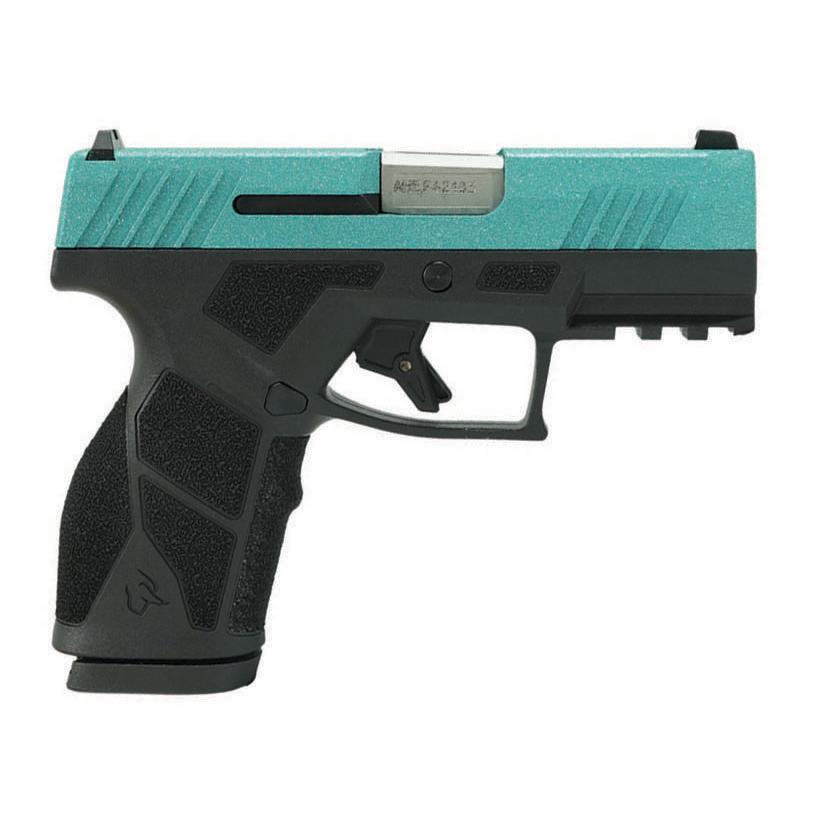 Taurus GX2 “Robin’s Egg Blue Glitter” Handgun 9mm Luger 13rd Magazines (2) 3.38″ Barrel Black Frame/Custom Slide